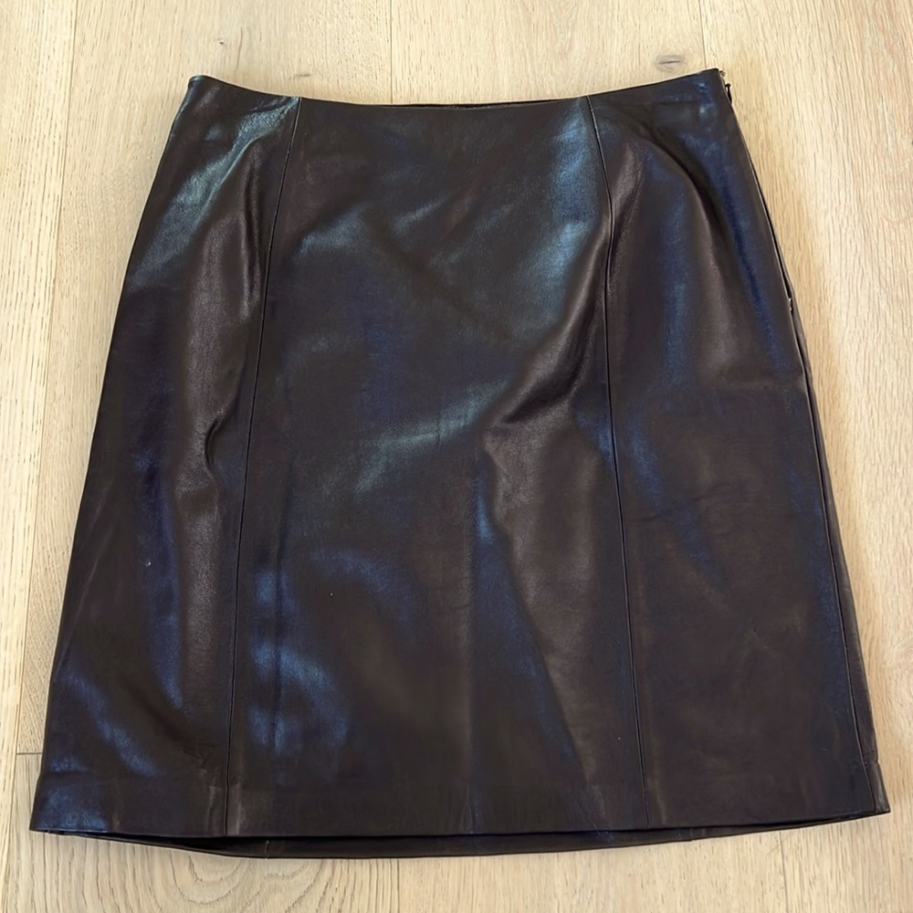 Alfani Vintage Brown Leather Skirt
